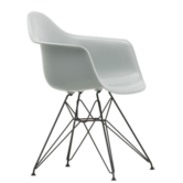 Vitra Eames DAR Plastic Stoel met arm, basic dark onderstel