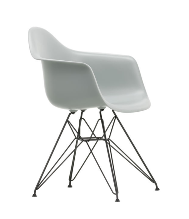 Vitra  Vitra Eames DAR Plastic Stoel met arm, basic dark onderstel