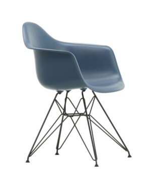 Vitra Eames DAR Eetkamerstoel met arm,  zwart onderstel