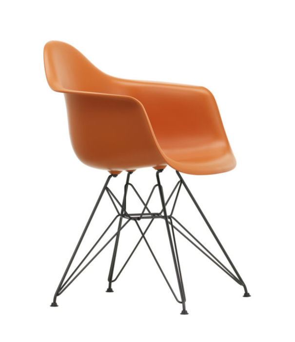 Vitra  Eames DAR Eetkamerstoel met arm,  zwart onderstel