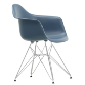 Eames DAR Eetkamerstoel met arm,  chrome onderstel