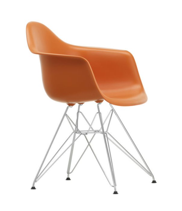 Vitra  Vitra Eames DAR plastic armstoel, chrome onderstel