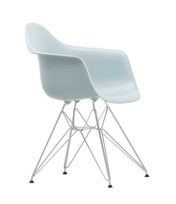 Vitra  Vitra Eames DAR Plastic Stoel met arm, chrome onderstel
