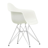 Vitra Eames DAR Plastic Stoel met arm, chrome onderstel
