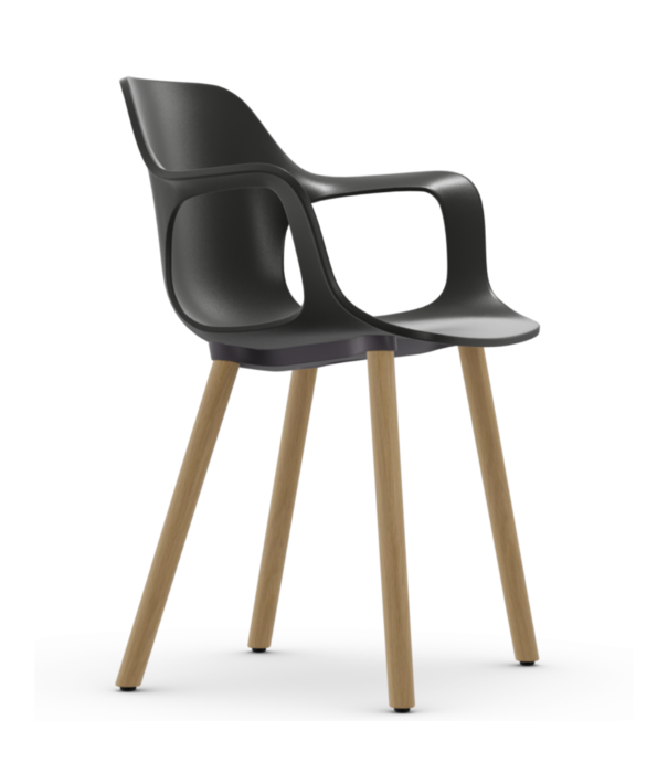 Vitra  Vitra - Hal RE Armchair Wood voet naturel eiken