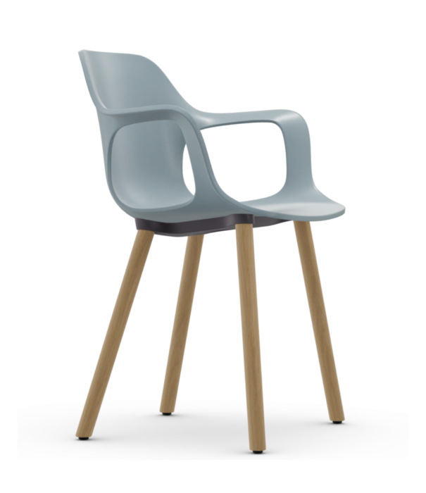 Vitra  Vitra - Hal RE Armchair Wood voet naturel eiken