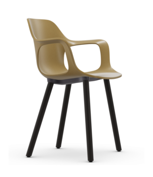 Vitra Hal RE Armchair Wood,  dark oak base
