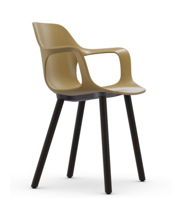 Vitra  Vitra - Hal RE Armchair Wood base dark oak