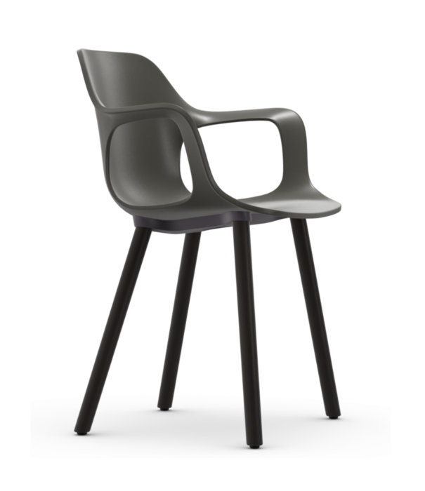 Vitra  Vitra - Hal RE Armchair Wood base dark oak