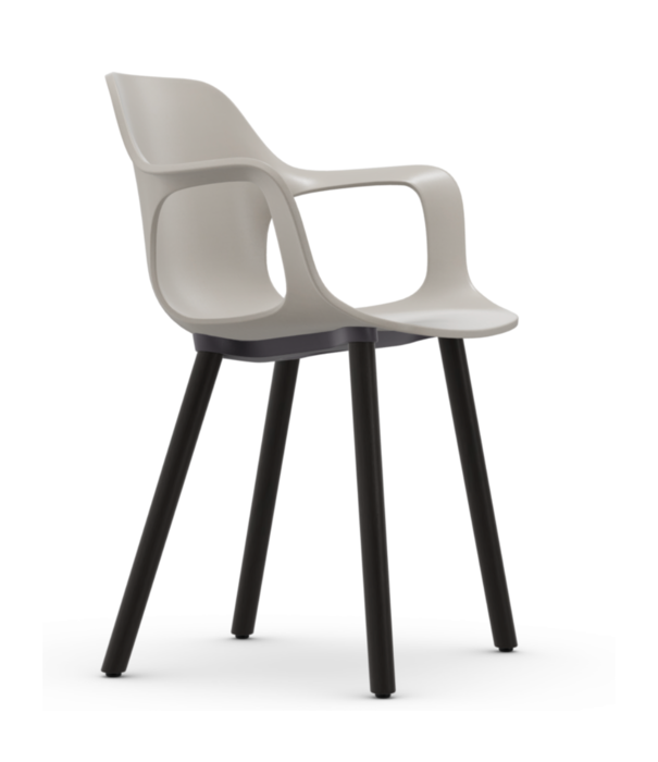 Vitra  Vitra - Hal RE Armchair Wood base dark oak