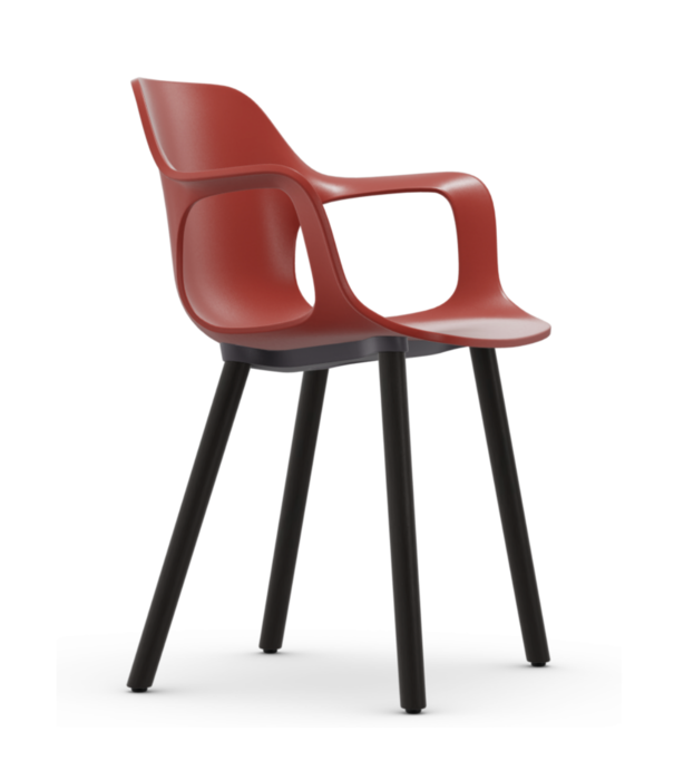 Vitra  Vitra - Hal RE Armchair Wood base dark oak