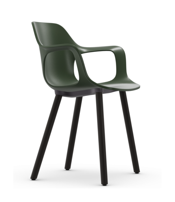 Vitra  Vitra - Hal RE Armchair Wood voet donker eiken