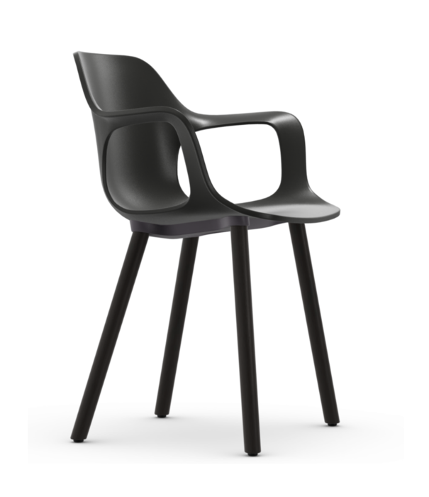 Vitra  Vitra - Hal RE Armchair Wood base dark oak