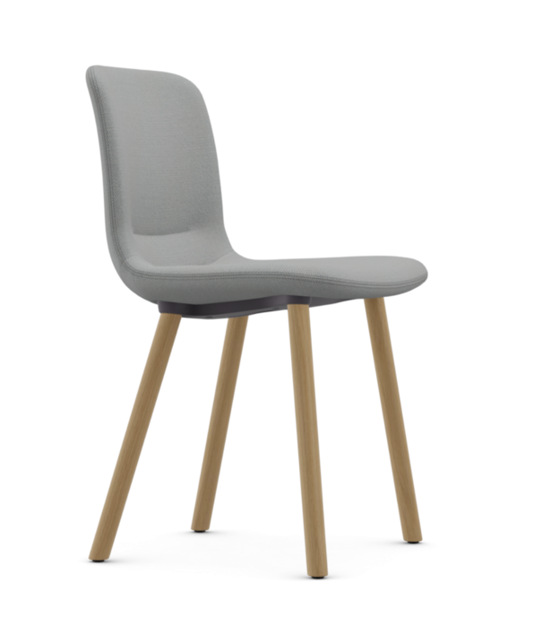 Vitra  Vitra Hal Soft Wood Stoel, licht eiken poten