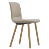 Vitra Hal Soft Wood Stoel, licht eiken poten