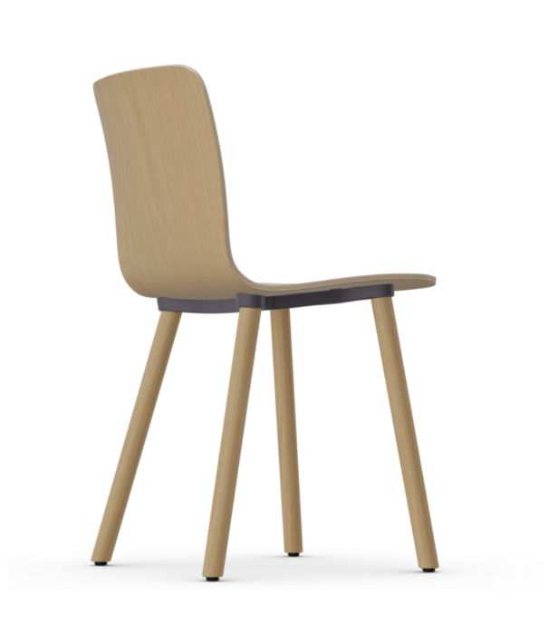 Vitra  Vitra - Hal Ply Wood Side Chair, naturel eiken poten