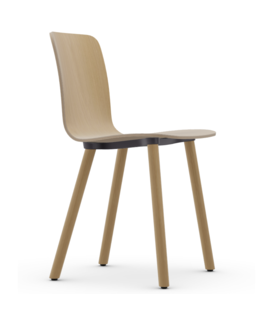 Vitra - Hal Ply Wood Side Chair, naturel eiken poten