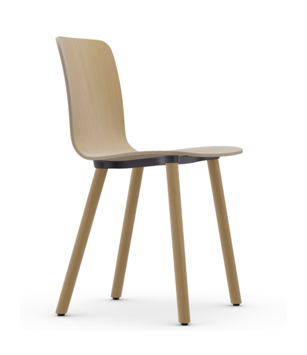 Vitra  Vitra - Hal Ply Wood Side Chair, naturel eiken poten