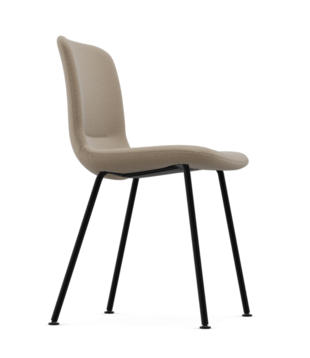 Vitra  Hal Soft Tube Side Chair upholstered, black base