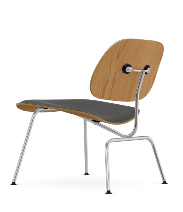 Vitra  Vitra LCM Leather Lounge Stoel essen, zwart leer