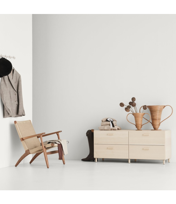 String  Furniture String one Low + one Tall Relief Drawer with legs