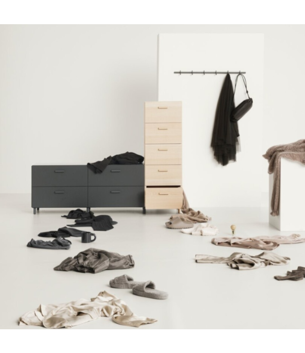 String  Furniture String one Low + one Tall Relief Drawer with legs