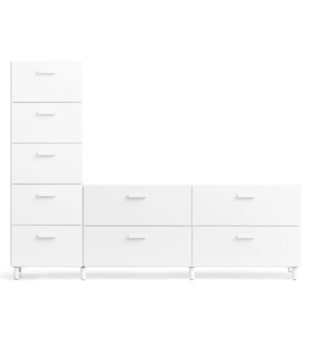 String  Furniture Relief One Low + One Tall Chest of Drawers with legs