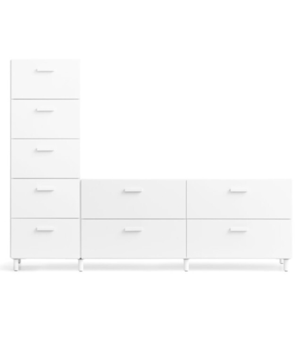 String  String - One Low + One Tall Relief drawer met poten