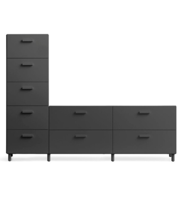 String  Furniture String one Low + one Tall Relief Drawer with legs