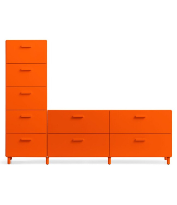 String  Furniture String one Low + one Tall Relief Drawer with legs