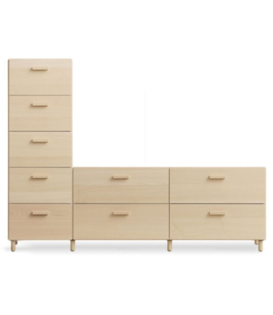 String - One Low + One Tall Relief drawer met poten