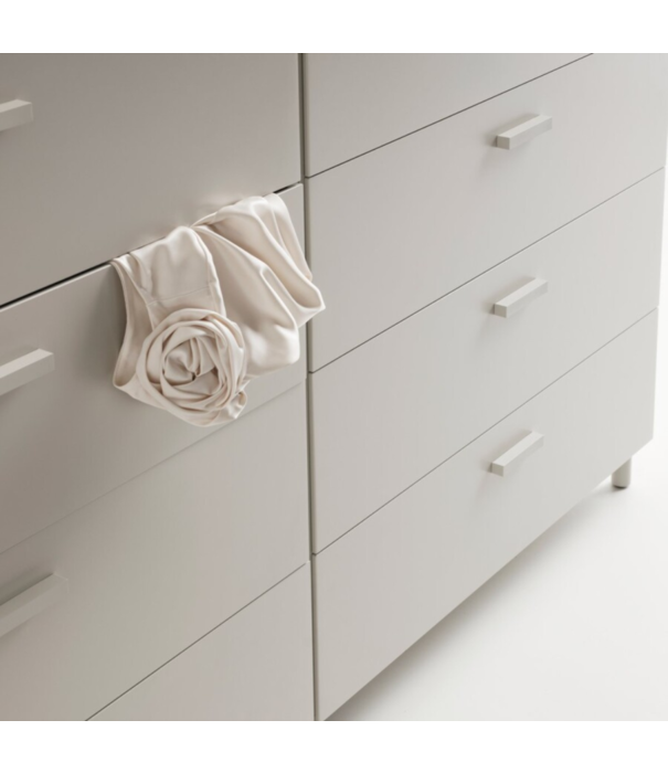 String  String - Two Wide Relief drawers with legs