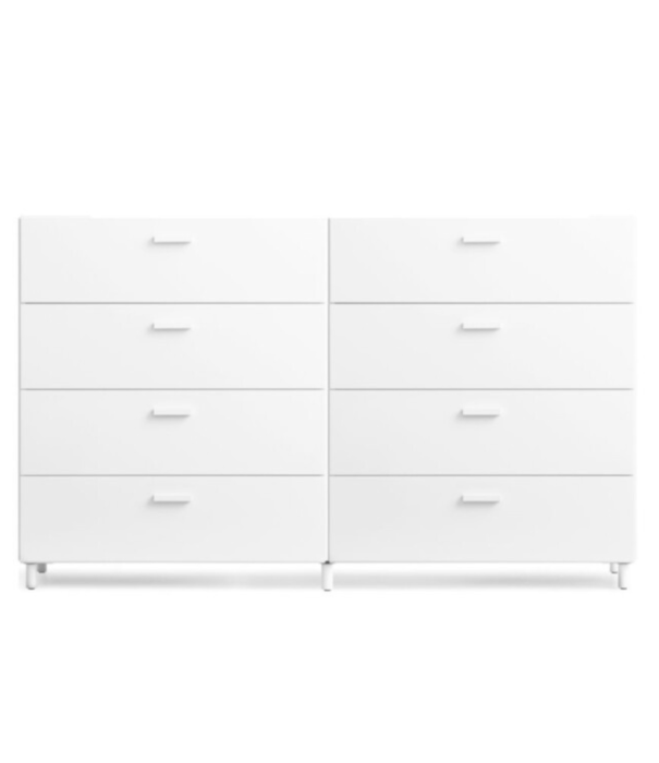 String  String - Two Wide Relief drawers met poten