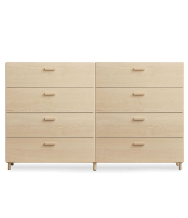 String  String - Two Wide Relief drawers met poten