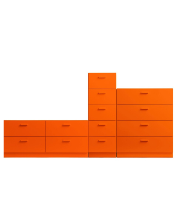 String  Furniture String One low, one tall, one wide Relief drawer with plinth