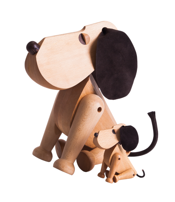 Architectmade  Bobby the dog, walnoot / leer