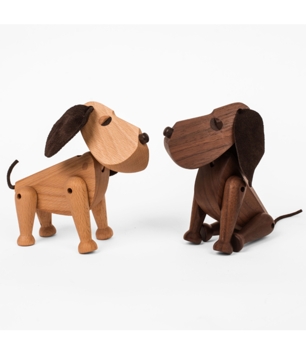 Architectmade  Bobby the dog, walnut / leather