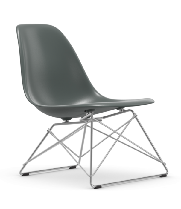 Vitra  Vitra Eames LSR plastic lounge stoel, chrome onderstel