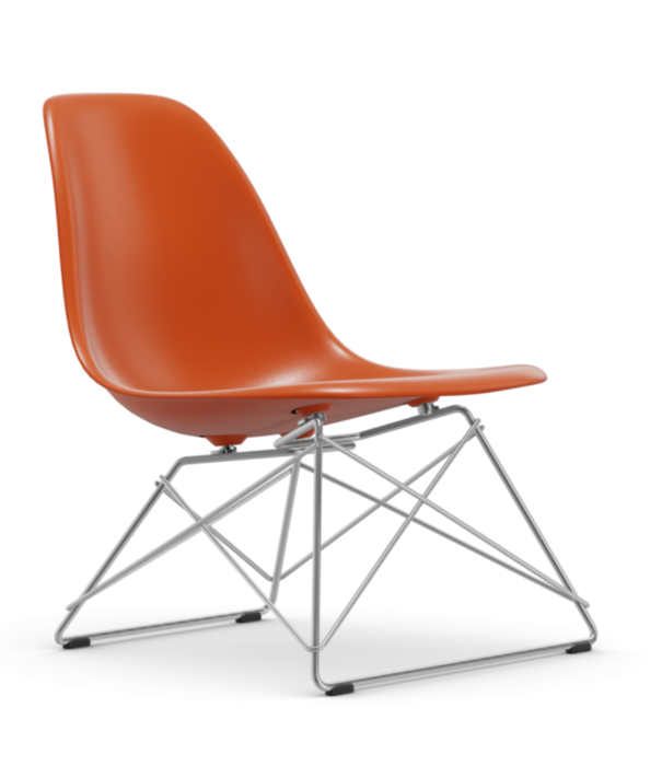Vitra  Vitra Eames LSR plastic lounge stoel, chrome onderstel