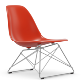 Vitra Eames Plastic LSR side stoel, chroom onderstel
