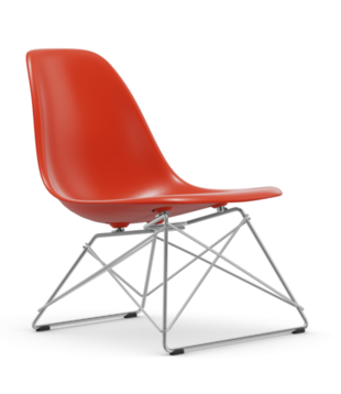 Vitra Eames Plastic RE LSR lounge chair, base chrome