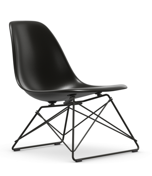 Vitra  LSR Eames Plastic Lounge Stoel, zwart onderstel