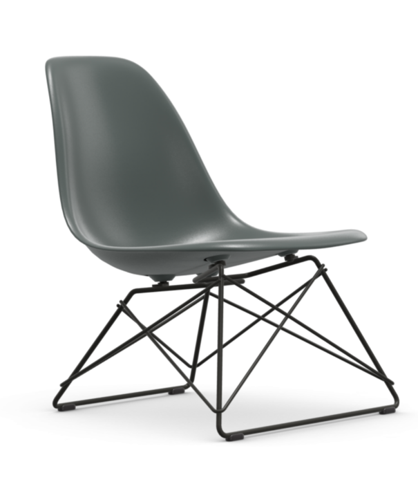 Vitra  LSR Eames Plastic Lounge Stoel, zwart onderstel