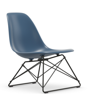 Vitra Eames LSR plastic lounge stoel, zwart onderstel