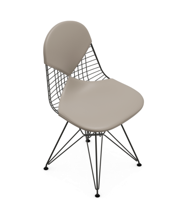 Vitra  Vitra - Wire Chair DKR-2 back / seat cushion leather sand