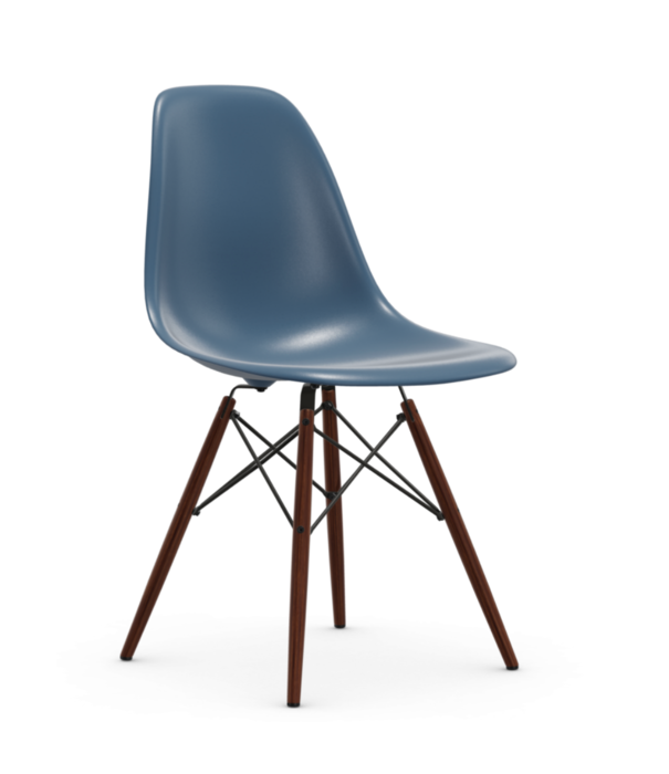 Vitra  DSW Plastic Eetkamerstoel, donker esdoorn onderstel