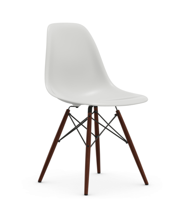 Vitra  Vitra - Eames Plastic Side Chair RE DSW, onderstel donker esdoorn