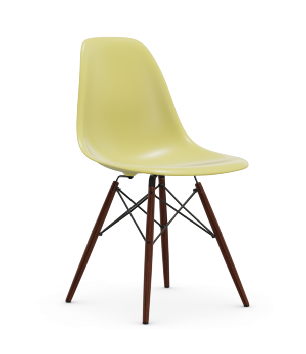 Vitra  Vitra - Eames Plastic Side Chair RE DSW, onderstel donker esdoorn