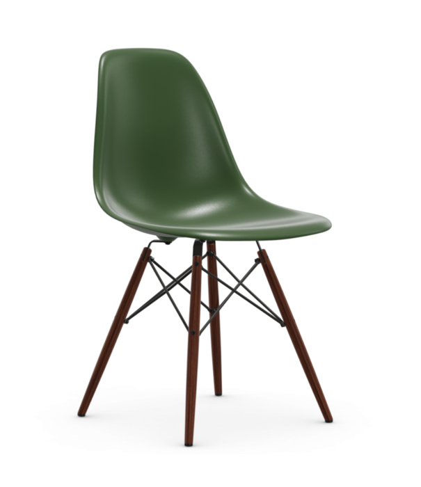 Vitra  Vitra - Eames Plastic Side Chair RE DSW, onderstel donker esdoorn