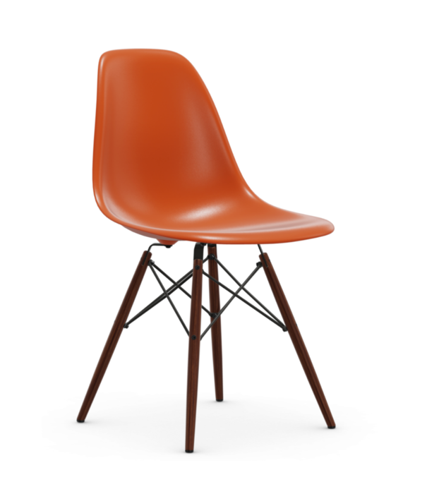 Vitra  Vitra - Eames Plastic Side Chair RE DSW, base dark maple